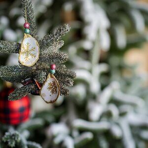 Gold painted Oyster Shell Ornaments